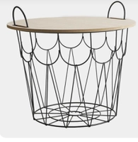 (AME 32,00) Mesa Lateral Aramada com Cesto e BandejaTrame - Orb