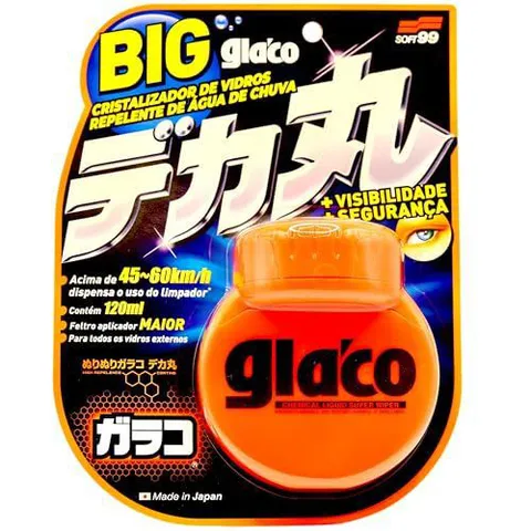 Glaco BIG Cristalizador e repelente de chuva para vidros automotivos 120 ml