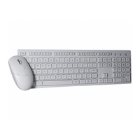 Kit Teclado e Mouse Sem Fio K-Mex Branco