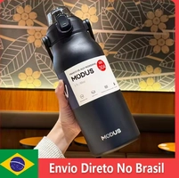 [App/ R$36,88 Moedas] Garrafa Modus Térmica Em Aço Inoxidável Com Canudo, 1700ml