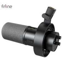 [Taxa Inclusa] FIFINE K668 Microfone Dinâmico com Botão De Ganho, Touch Mute, Headphone 