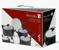 Conjunto Panelas 5 Peças Ceramica 3mm Hercules Indução Preto