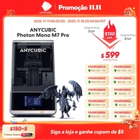 Impressora 3D ANYCUBIC Photon Mono M7 Pro, com 170mm/s, Mesa com 223x126x230mm 