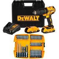 Parafusadeira/Furadeira Brushless 1/2 Pol com 2 Baterias 20V + Jogo de 37 Peças Para Parafusadeira Com Estojo - DEWALT-K1228