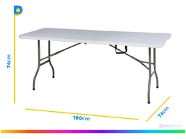 (Cashback Pelando R$160,82) Mesa Dobrável Multiuso 1,80m Otello DOB-BR2