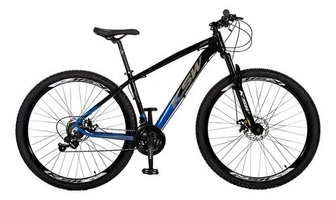 [Meli+] Bicicleta Ksw Xlt 100 21v Shimano Cor Azul Hunter com Preto com Prata Tamanho do quadro 15