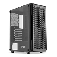 Gabinete Gamer Pichau Apus Black, Mid-tower, Lateral de Vidro Temperado, Com 3 Fans, Preto