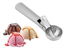 Colher de Sorvete Inox com Ejetor de Bola