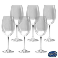 Conjunto de Taças para Vinho Tinto em Crystalite de 450 ml com 06 Peças - Bohemia - RJ5253