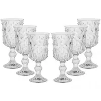 Conjunto de Taças Gotas da Casa Ambiente, 6 Peças, Vidro, 210ml - TACA053 | R$38