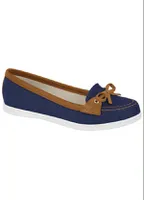 Mocassim Dockside Jeans com Laço Marrom | R$40