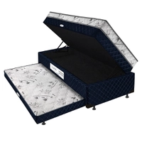 Cama Bibox Solteiro Somopar Carol com Cama Auxiliar e Baú