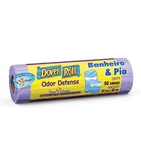(REC) Dover-Roll Sacos Lixo Banheiro & Pia 50un Lilás