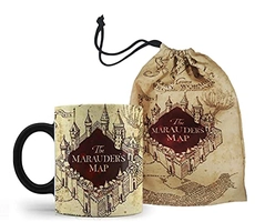 Caneca Mágica + Saquinho Harry Potter Mapa Do Maroto
