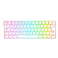 Teclado Mecânico Gamer Redragon Draconic 60% RGB, USB-C e Bluetooth, Switch Brown, ABNT2, Branco - K530W-RGB (PT-BROWN)