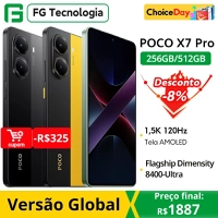[DoBrasil] Smartphone Poco X7 Pro 5G 6.67" AMOLED 120Hz 6000mAh 90W 256GB 8gb