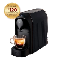 Cafeteira Espresso Passione Preta Automática - TRES 3 Corações 110V + 50 Capsulas (sortidas)