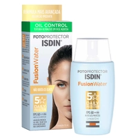 Protetor Solar Facial Isdin - Fotop Fusion Water 5 Stars FPS60 50ml +  Brinde Full Size Protetor Solar em Pó Isdin UV Mineral Brush FPS50