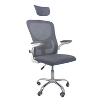 Cadeira Diretor Vegas com Apoio Cinza e Branco