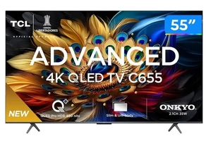 Smart TV 55” 4K UHD QLED TCL 55C655