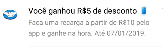 R$5 OFF em Recarga no Mercado Pago
