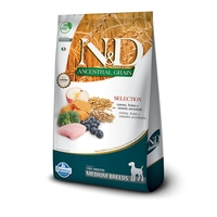 Ração Super Premium Seca N&D Ancestral Grain Selection Carnes e Frutas para Cães Adultos de Raças Médias - 15Kg