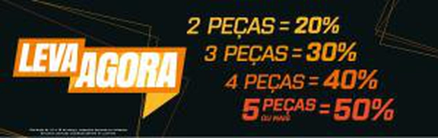 Itens selecionados com até 50% Desconto Progressivo Paqueta Esportes
