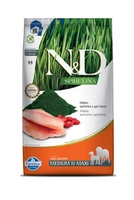 Ração Farmina N&D 10 Kg Spirulina para Cães Adultos de Porte Médio e Grande Sabor Tilápia, Spirulina e Goji Berry 10,1kg