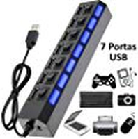 Hub USB 7 Portas 2.0 com Interruptor HB-T57 KNUP