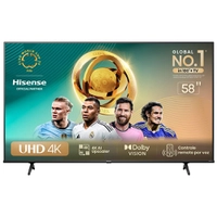 Smart TV 4K 58" Hisense com HDMI e Wi-Fi
