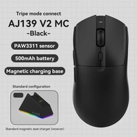[R$106 Moedas/APP] Mouse Sem Fio Ajazz AJ139 V2 MC PAW3311 + Dock de Carregamento
