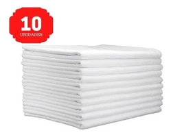 Kit 10 Panos de Prato Branco para Pintar