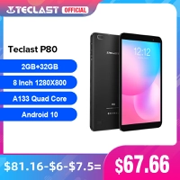 Tablet Teclast p80 32/2GB com resolução 1280x800, Bt5.0