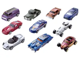 Pacote de 10 Carros Hot Wheels Mattel - 54886 (á vista)