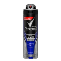 Desodorante Antitranspirante Aerosol Masculino Rexona Active Dry 72 horas - 150ml