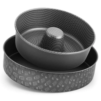 Conjunto de Assadeiras 2 Peça Alegrete Enjoy em Alumínio com Revestimento Antiaderente - Cinza