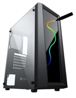 Gabinete Gamer Ninja Eraser, RGB, Mid Tower, Vidro Temperado, Frente Personalizável, ATX, Sem Fonte,