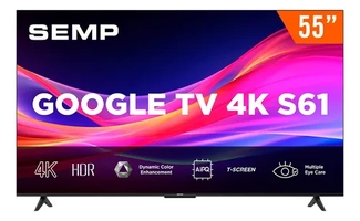 Smart Tv Google Tv Led 55  Ultra Hd 4k Semp 55s61 Bluetooth