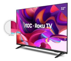 Smart TV 32 HD com Roku TV AOC Preta