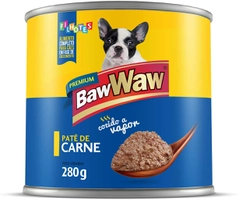 Patê Baw Waw para cães filhotes sabor Carne 280g