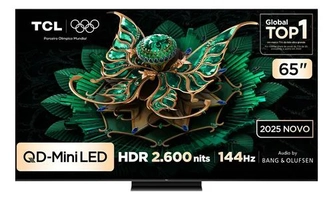 [Meli +] Smart TV TCL 65 Polegadas QLED Mini LED 4K C7K WiFi Bluetooth Google TV 4 HDMI 144Hz HDR10+ 65C7K
