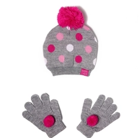 Kit Gorro + Luvas Bebê Poá - R$13,90