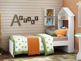 Cama Infantil com Baú Multimóveis - Encantada Luiza por R$ 360