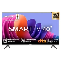 Hisense Smart TV FHD 40 Polegadas 40A4N com DTS Virtual X, Game e Sports Mode, Controle por Voz, Share to TV e Compatível com Alexa