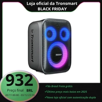[Do Brasil] Caixa de som bluetooth 120W 3 vias com microfone e entrada guitarra Tronsmart Halo 200 
