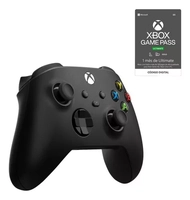 Controle Xbox Wireless Series X|s + Gamepass Ultimate 1 Mês Cor Carbon black