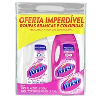 Vanish Multiuso para roupas brancas e coloridas - Tira Manchas Gel, 2 unidades de 1,5L