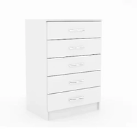 Cômoda 5 Gavetas Evidência Branco