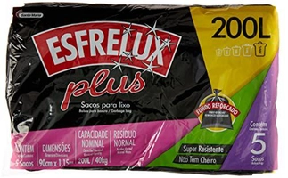 Sacos Para Lixo Esfrelux Plus 200l