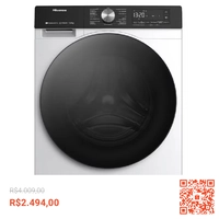 Lava e Seca 11kg com Ciclo Rápido e Função Vapor